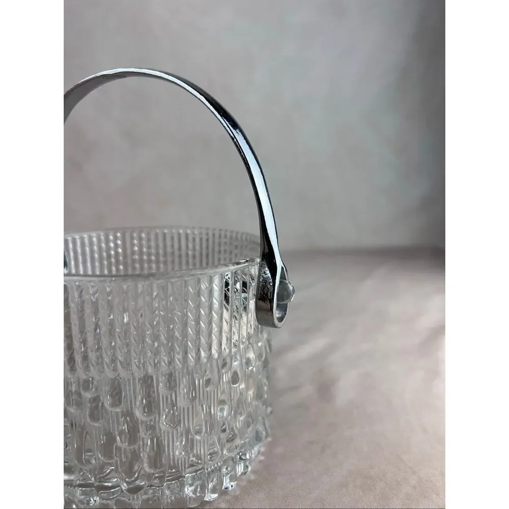 Vintage Mini Ice Bucket MCM Teleflora Crystal Mod